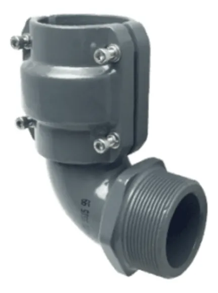Codo 90º de 50 mm (2") a NPT macho 2"