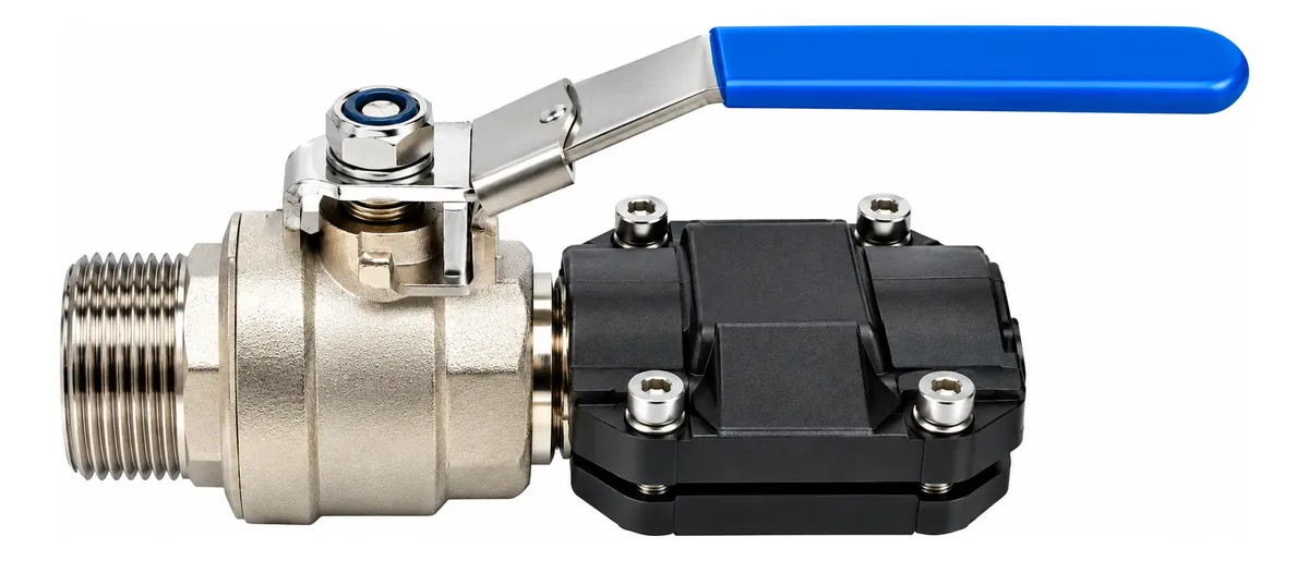 válvula de bola de bloqueo de 25 mm (1") a NPT macho de 1"