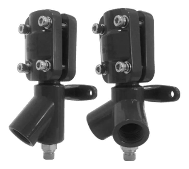 Válvula de bola de bloqueo de 25 mm (1")  a  NPT hembra 1/2" de 1 puerto inclinado a 45º con soporte a pared